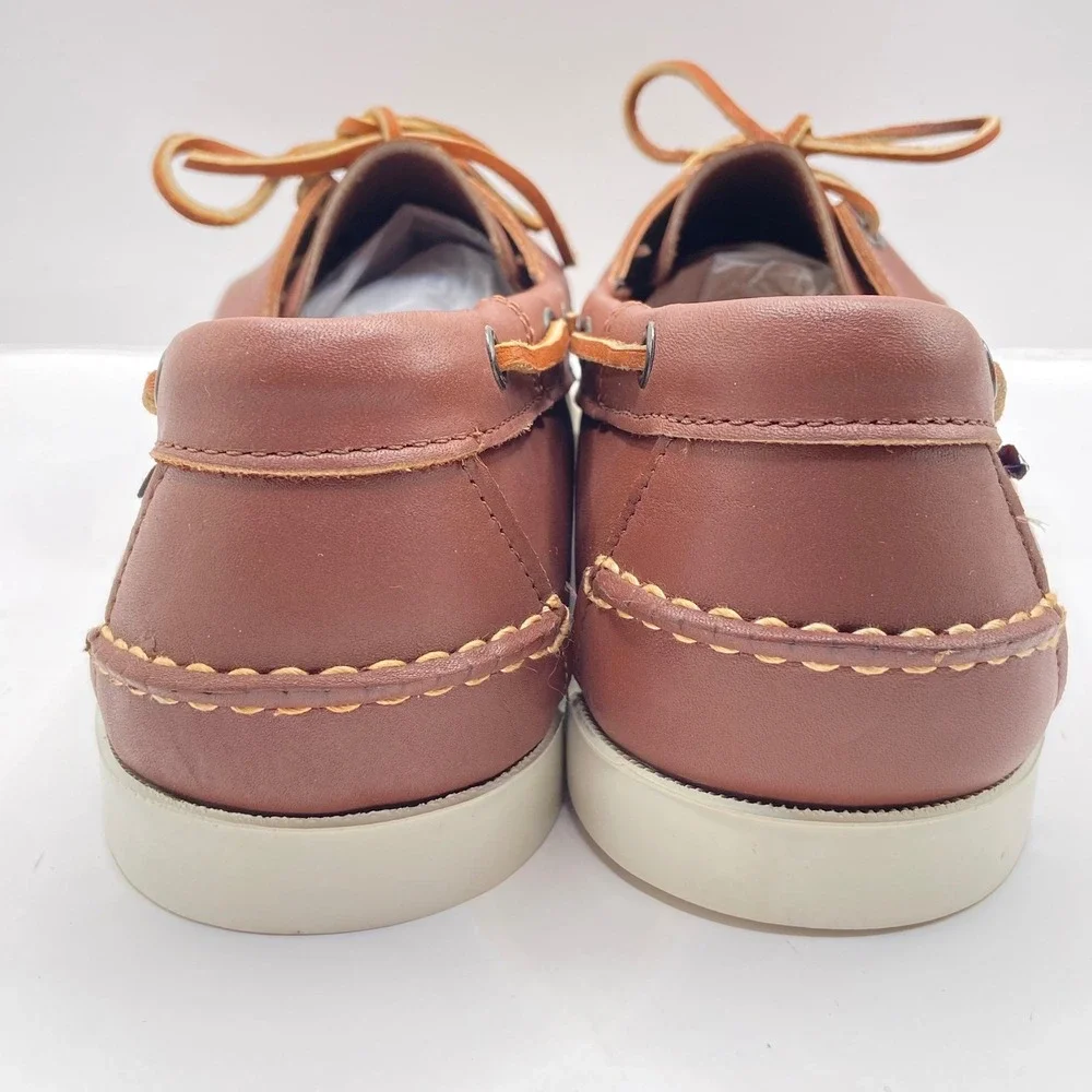 Sebago Men Docksides Leather Boat Shoe Handsewn Moccasin Brown 13 M Deck Classic